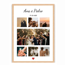 Carregar imagem no visualizador da galeria, Quadro Casal 30x42 - Nome e Data