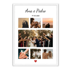 Carregar imagem no visualizador da galeria, Quadro Casal 30x42 - Nome e Data