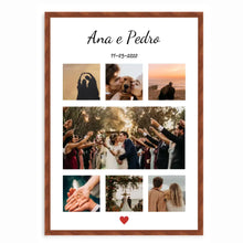 Carregar imagem no visualizador da galeria, Quadro Casal 30x42 - Nome e Data