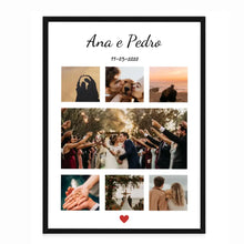 Carregar imagem no visualizador da galeria, Quadro Casal 30x42 - Nome e Data