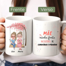 Carregar imagem no visualizador da galeria, Caneca Família - Mãe, Minha Fonte de Conselhos e Risadas