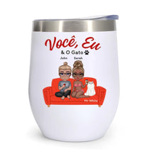 Carregar imagem no visualizador da galeria, Copo Térmico Inox 350ml - Você, Eu & Os Gatos