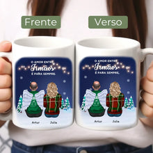 Carregar imagem no visualizador da galeria, (Especial de Natal) Caneca Familia - O Amor Entre Irmãos Para Sempre / Neve Decorado