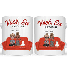 Carregar imagem no visualizador da galeria, Caneca Casal - Você, Eu & Os Gatos