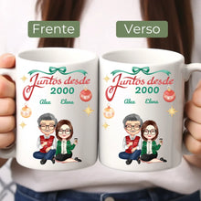 Carregar imagem no visualizador da galeria, (Especial de Natal) Caneca Casal - Juntos Desde, Decoração Natalina