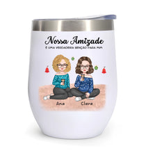 Carregar imagem no visualizador da galeria, (Especial de Natal) Copo Inox Térmico 350ml - Nossa Amizade é uma verdadeira benção para mim