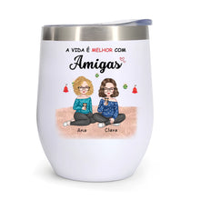 Carregar imagem no visualizador da galeria, (Especial de Natal) Copo Inox Térmico 350ml - A Vida é Melhor com Amigas