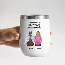 Carregar imagem no visualizador da galeria, Copo Inox Térmico 350ml - Familia, O amor entre irmãos e irmãs é para sempre