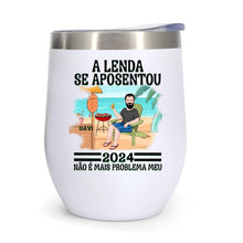Carregar imagem no visualizador da galeria, Copo Inox Térmico 350ml - Pai, A lenda se Aposentou