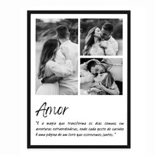 Carregar imagem no visualizador da galeria, Quadro 30x42 - Amor Preto e Branco
