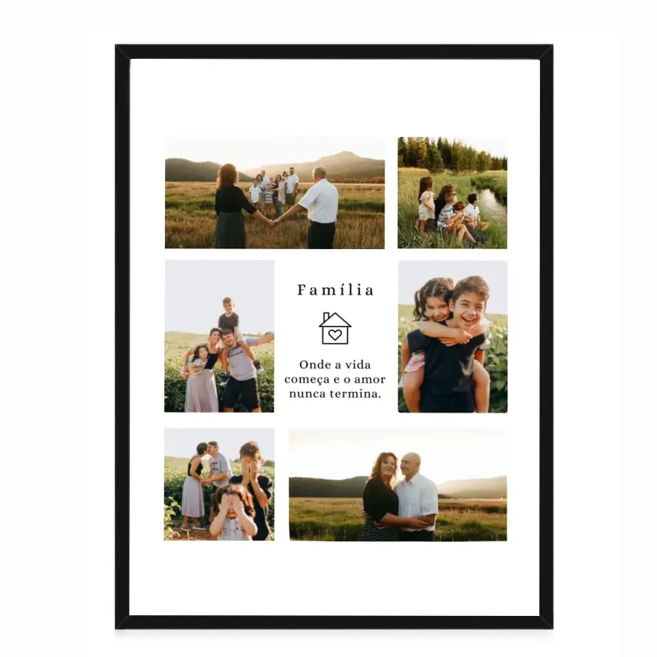 Quadro Família 30x42 - Onda a Vida Começa