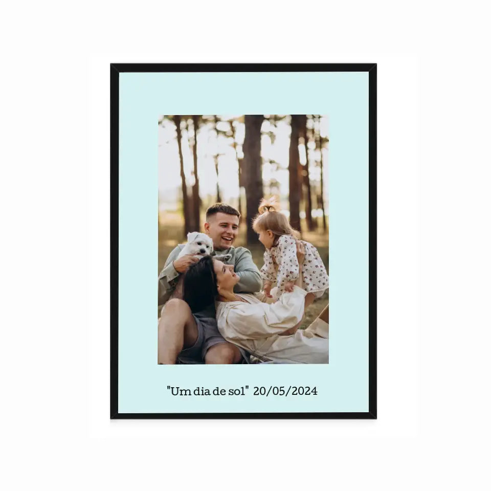 Quadro clássico 25x35 - Fundo colorido