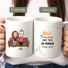 Carregar imagem no visualizador da galeria, Caneca Família  - Mãe, a pessoa que sabe onde minhas...

