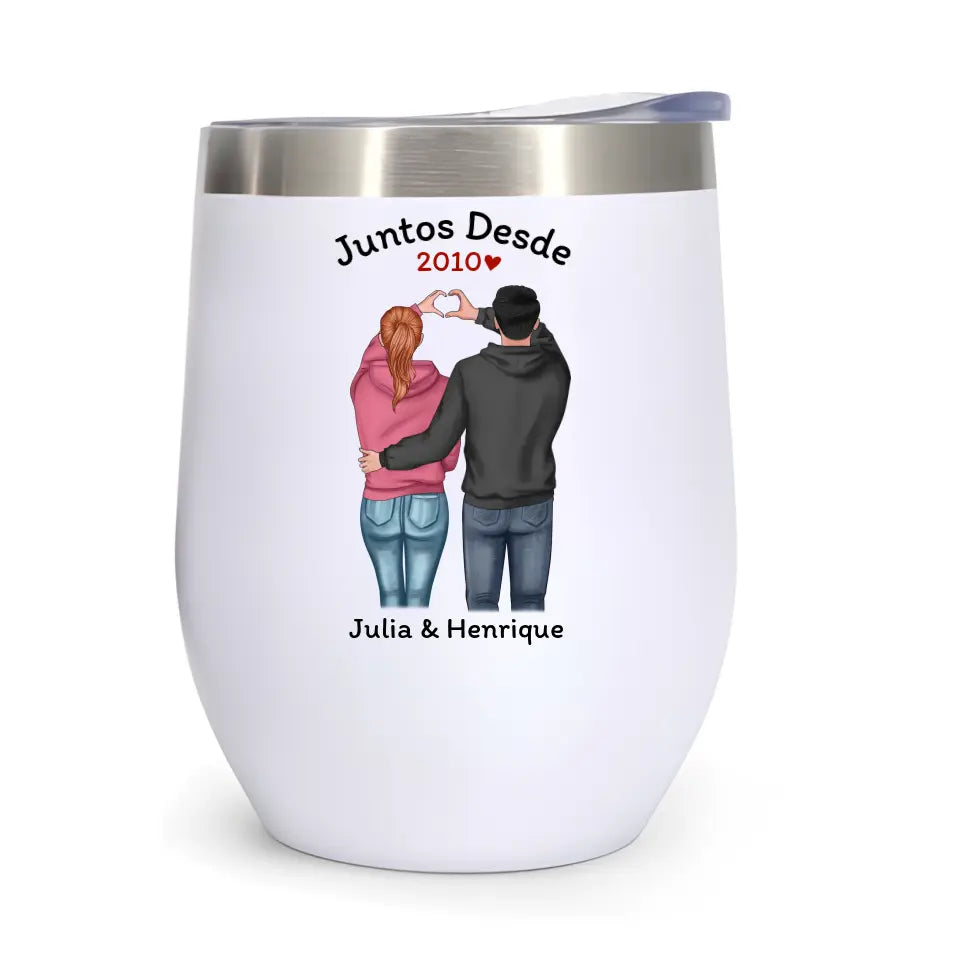 Copo Inox 350ml - Quando temos um ao outro, Coração