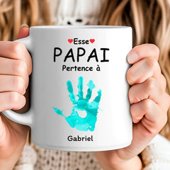 Caneca Pai - Esse Papai pertecence à - Mãos e Patas