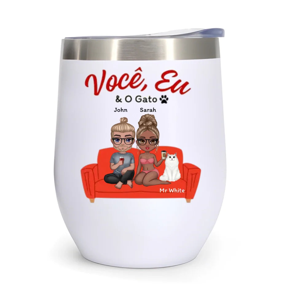 Copo Térmico Inox 350ml - Você, Eu & Os Gatos