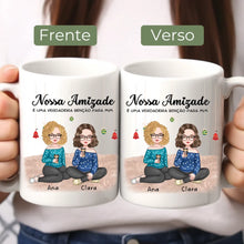 Carregar imagem no visualizador da galeria, (Especial de Natal) Caneca Amigas - Nossa Amizade é uma verdadeira benção para mim
