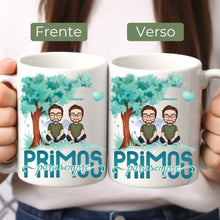 Carregar imagem no visualizador da galeria, Caneca Família - Primos para Sempre, Juntos no Jardim
