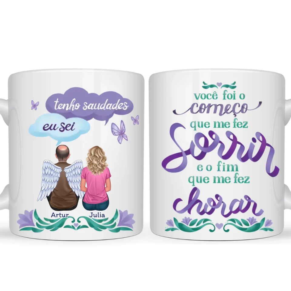 Caneca Família - Memorial, meu começo que me fez sorrir, Jardim de saudades