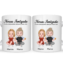 Carregar imagem no visualizador da galeria, Caneca Amigos - Nossa Amizade é uma verdadeira benção para mim
