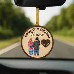 Ornamento de Acrílico Para Retrovisor de Carro - Coleção Dia Dos Namorados 2025 -2