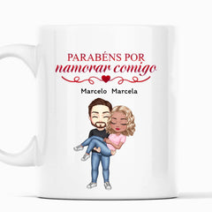 Caneca Parabéns Por Namorar Comigo - Coleção Dia dos Namorados 2025
