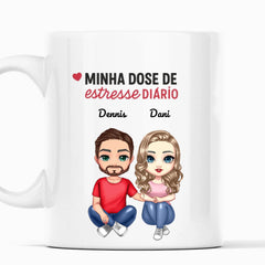 Caneca Minha Dose De Estresse Diário - Coleção Dia Dos Namorados 2025