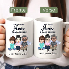 Carregar imagem no visualizador da galeria, Caneca Família - O amor de avô/avó é para sempre
