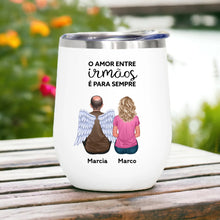 Carregar imagem no visualizador da galeria, Copo Inox Térmico 350ml -  Familia, O amor entre irmãos e irmãs é para sempre
