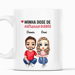 Caneca Minha Dose De Estresse Diário - Coleção Dia Dos Namorados 2025