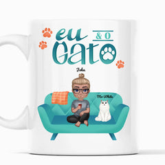 Caneca Família -  Eu e os Gatos