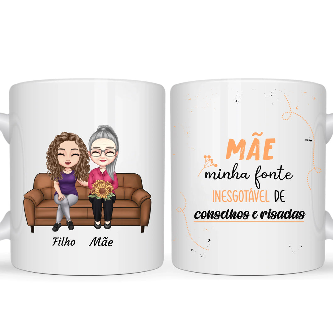 Caneca Família - Mãe, minha fonte inesgotável