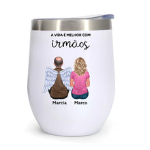 Carregar imagem no visualizador da galeria, Copo Inox Térmico 350ml - A vida é melhor com irmãos
