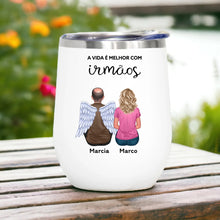 Carregar imagem no visualizador da galeria, Copo Inox Térmico 350ml - A vida é melhor com irmãos
