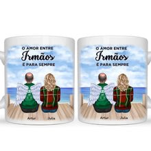 Carregar imagem no visualizador da galeria, Caneca Familia - Amor Entre Irmãos é para sempre, paisagem
