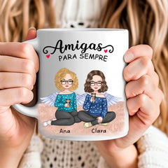 Caneca Amigas - Amigas Para Sempre, Enfeite